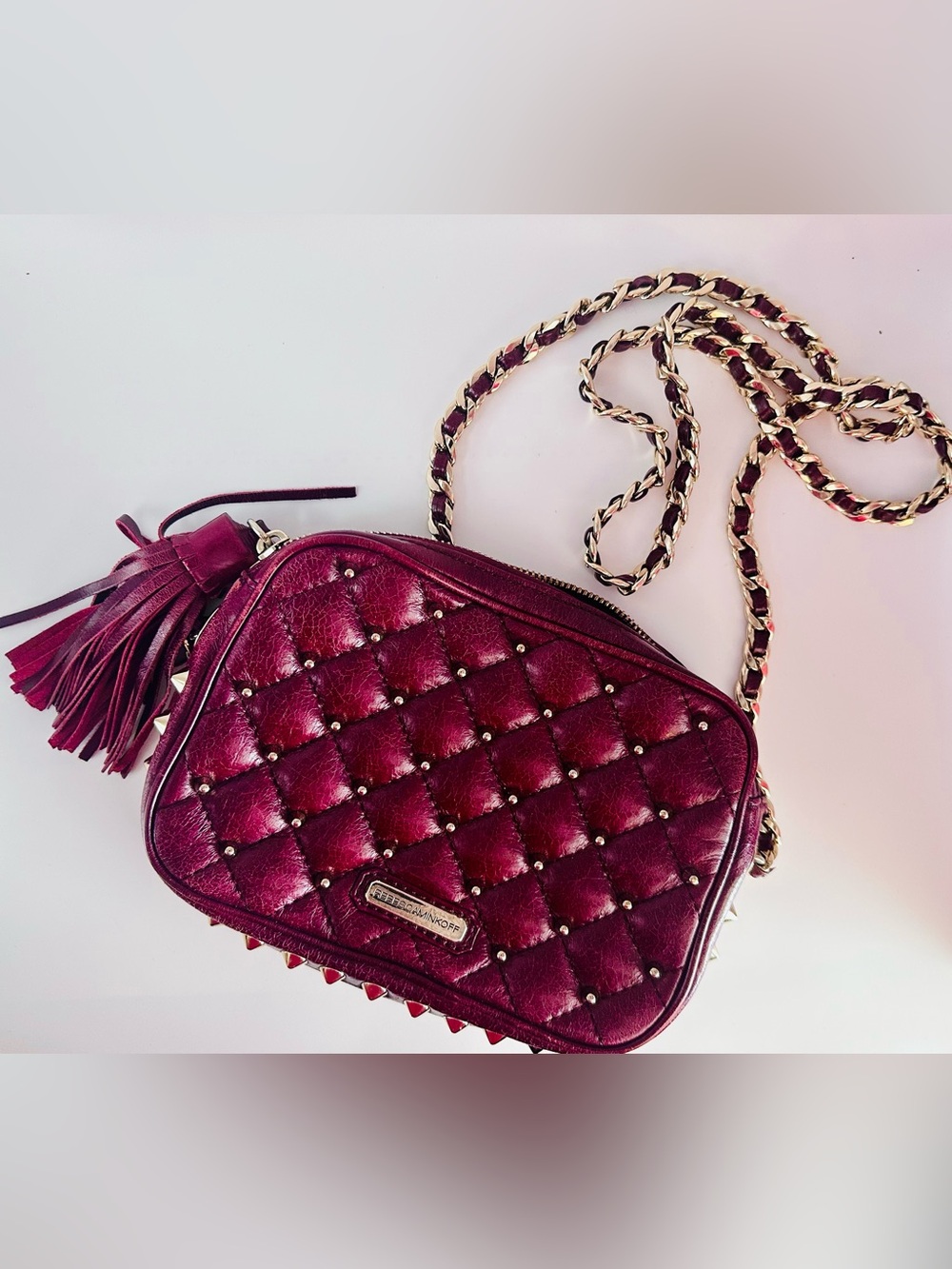 Rebecca Minkoff Mini Maroon Flirty Crossbody